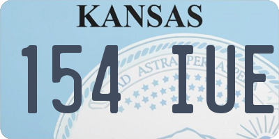 KS license plate 154IUE