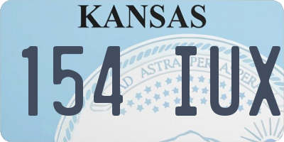 KS license plate 154IUX