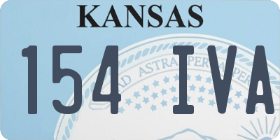 KS license plate 154IVA
