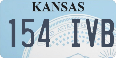 KS license plate 154IVB