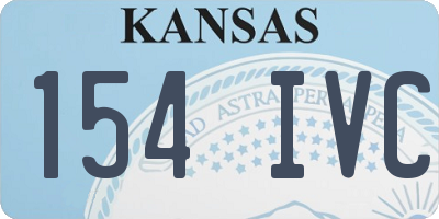 KS license plate 154IVC