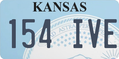 KS license plate 154IVE