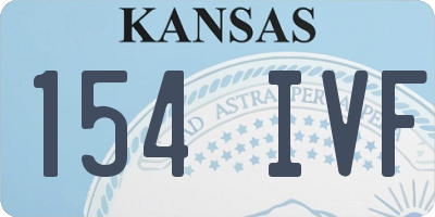 KS license plate 154IVF