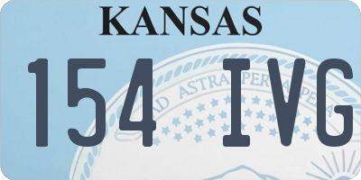 KS license plate 154IVG