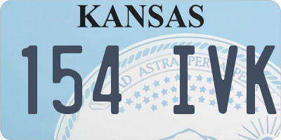 KS license plate 154IVK