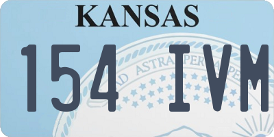 KS license plate 154IVM