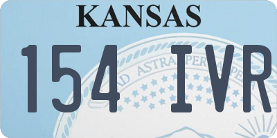 KS license plate 154IVR