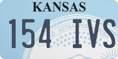 KS license plate 154IVS