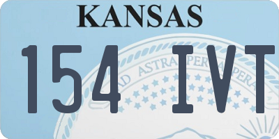 KS license plate 154IVT