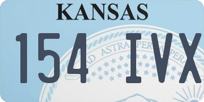 KS license plate 154IVX