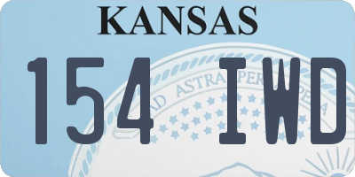 KS license plate 154IWD