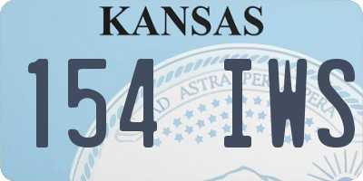 KS license plate 154IWS