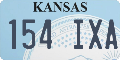 KS license plate 154IXA