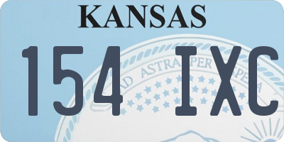KS license plate 154IXC