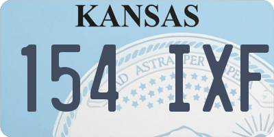 KS license plate 154IXF