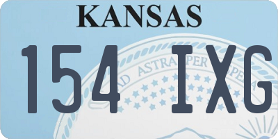 KS license plate 154IXG
