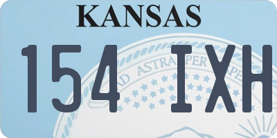 KS license plate 154IXH