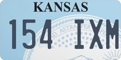 KS license plate 154IXM