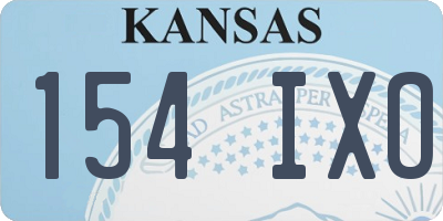 KS license plate 154IXO