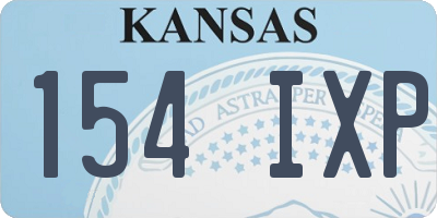 KS license plate 154IXP