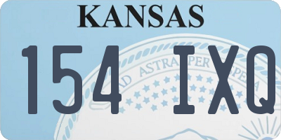 KS license plate 154IXQ