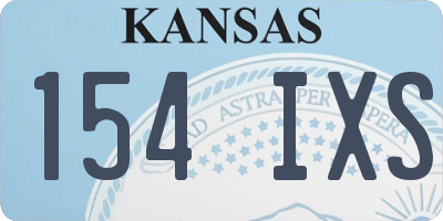 KS license plate 154IXS