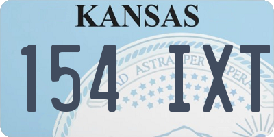 KS license plate 154IXT