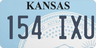 KS license plate 154IXU