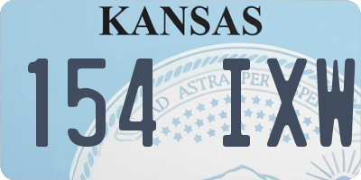 KS license plate 154IXW