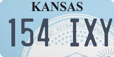 KS license plate 154IXY