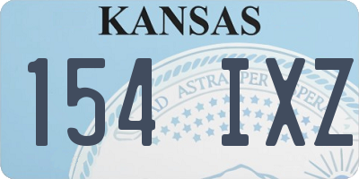 KS license plate 154IXZ