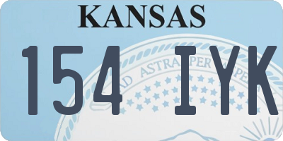 KS license plate 154IYK