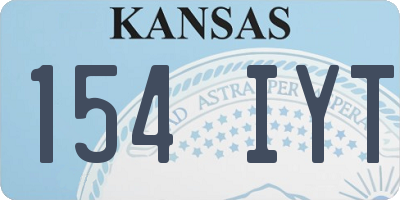 KS license plate 154IYT