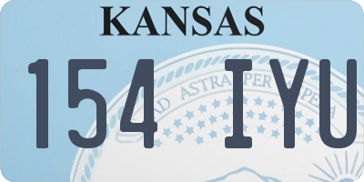 KS license plate 154IYU