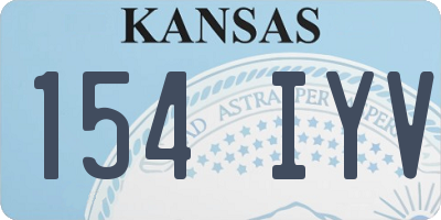 KS license plate 154IYV