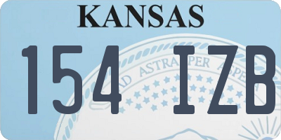 KS license plate 154IZB