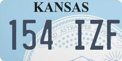 KS license plate 154IZF