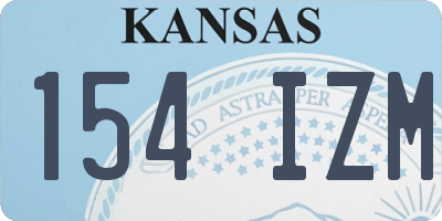 KS license plate 154IZM
