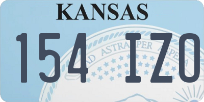 KS license plate 154IZO