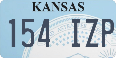 KS license plate 154IZP