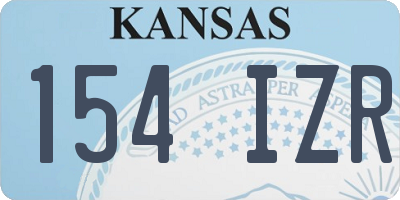 KS license plate 154IZR