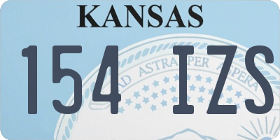 KS license plate 154IZS