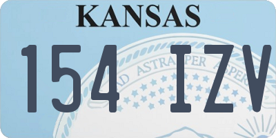 KS license plate 154IZV