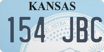 KS license plate 154JBC