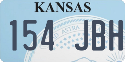 KS license plate 154JBH