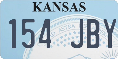 KS license plate 154JBY