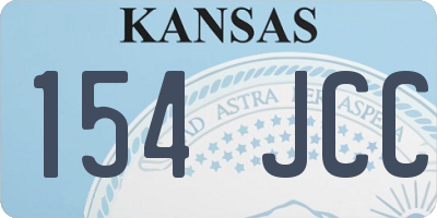 KS license plate 154JCC