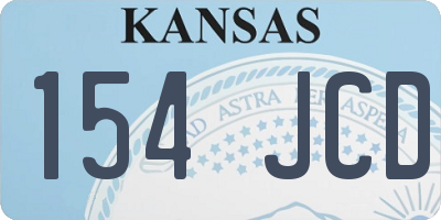 KS license plate 154JCD