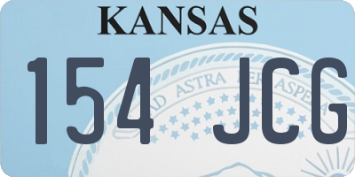 KS license plate 154JCG