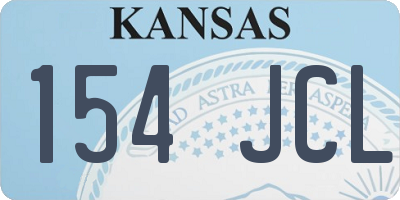 KS license plate 154JCL